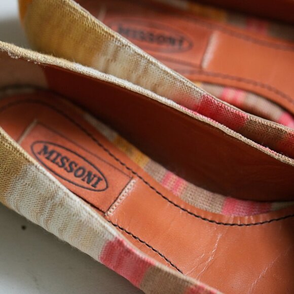 Missoni Round Toe Colorful Geometric Print Flats - Picture 3 of 14